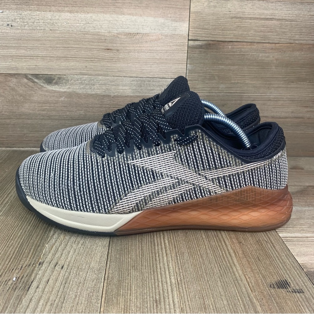 Reebok Crossfit Nano 9 Black Sand Gum Lace Up Low Sneakers Women 8 DV9121